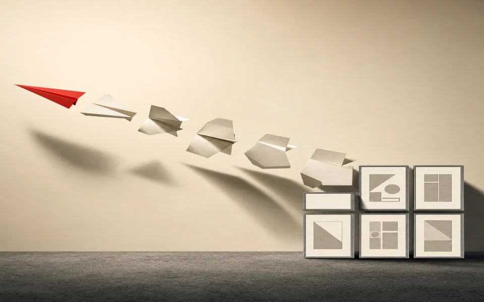 Conceptuele illustratie: Hoe bereik je administratieve medewerkers met gerichte social campagnes?
